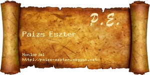 Paizs Eszter névjegykártya